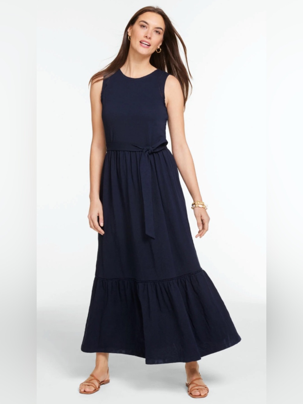 a new day Black Sleeveless Tie-Waist Maxi Dress
